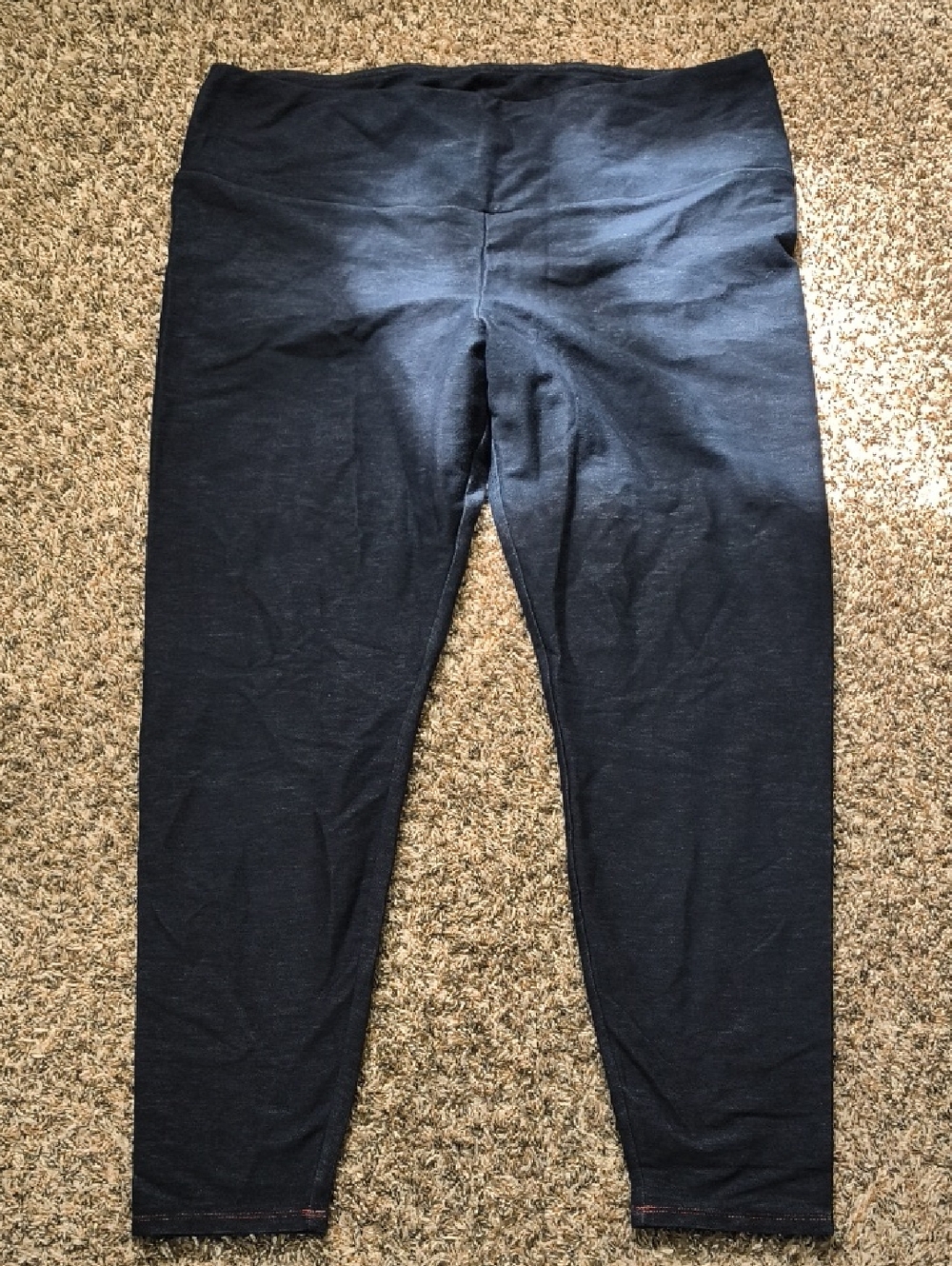 Women's Dark Jean  High-Rise Stretch Leggings Size XXL
